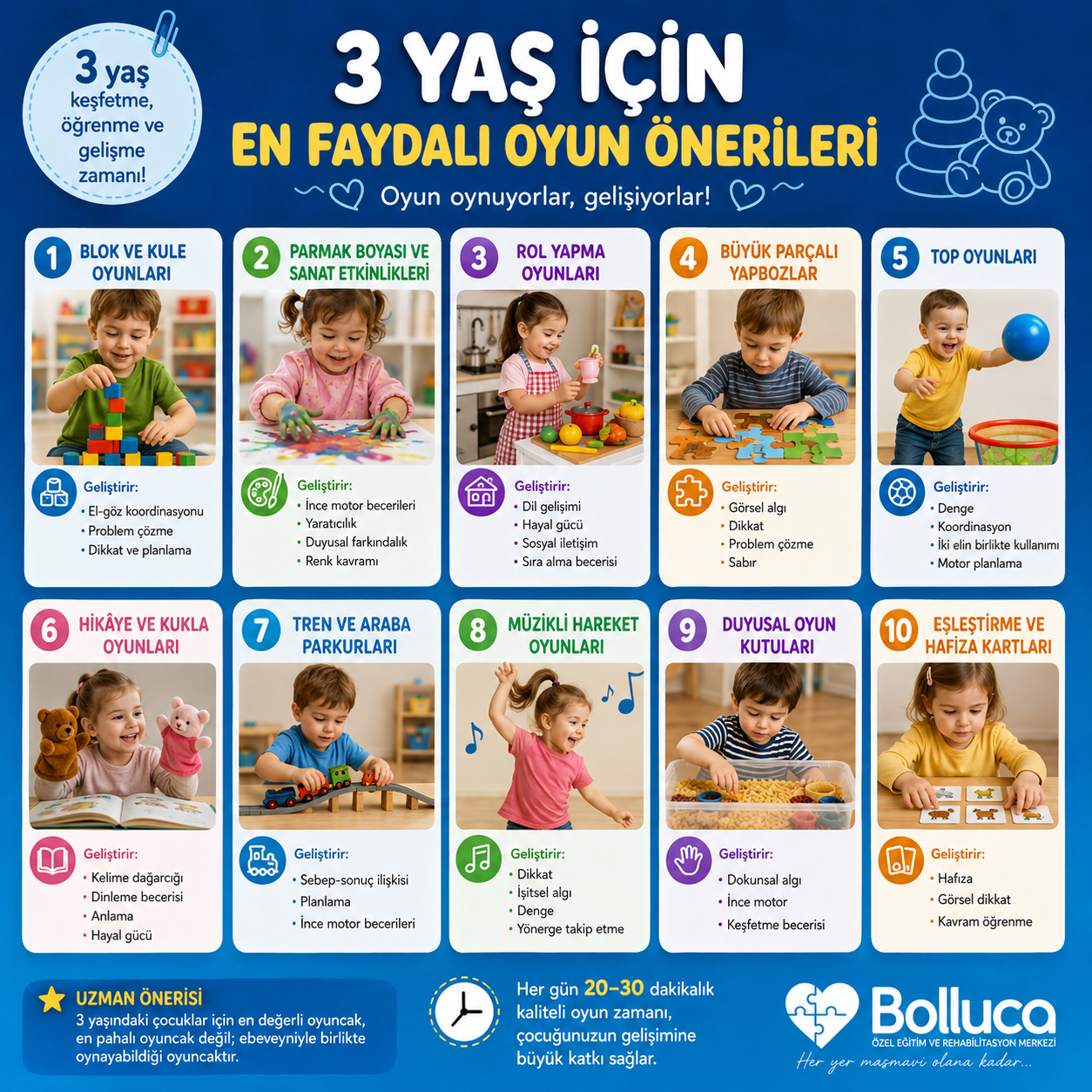 3 Yaş İçin En Faydalı Oyun Önerileri