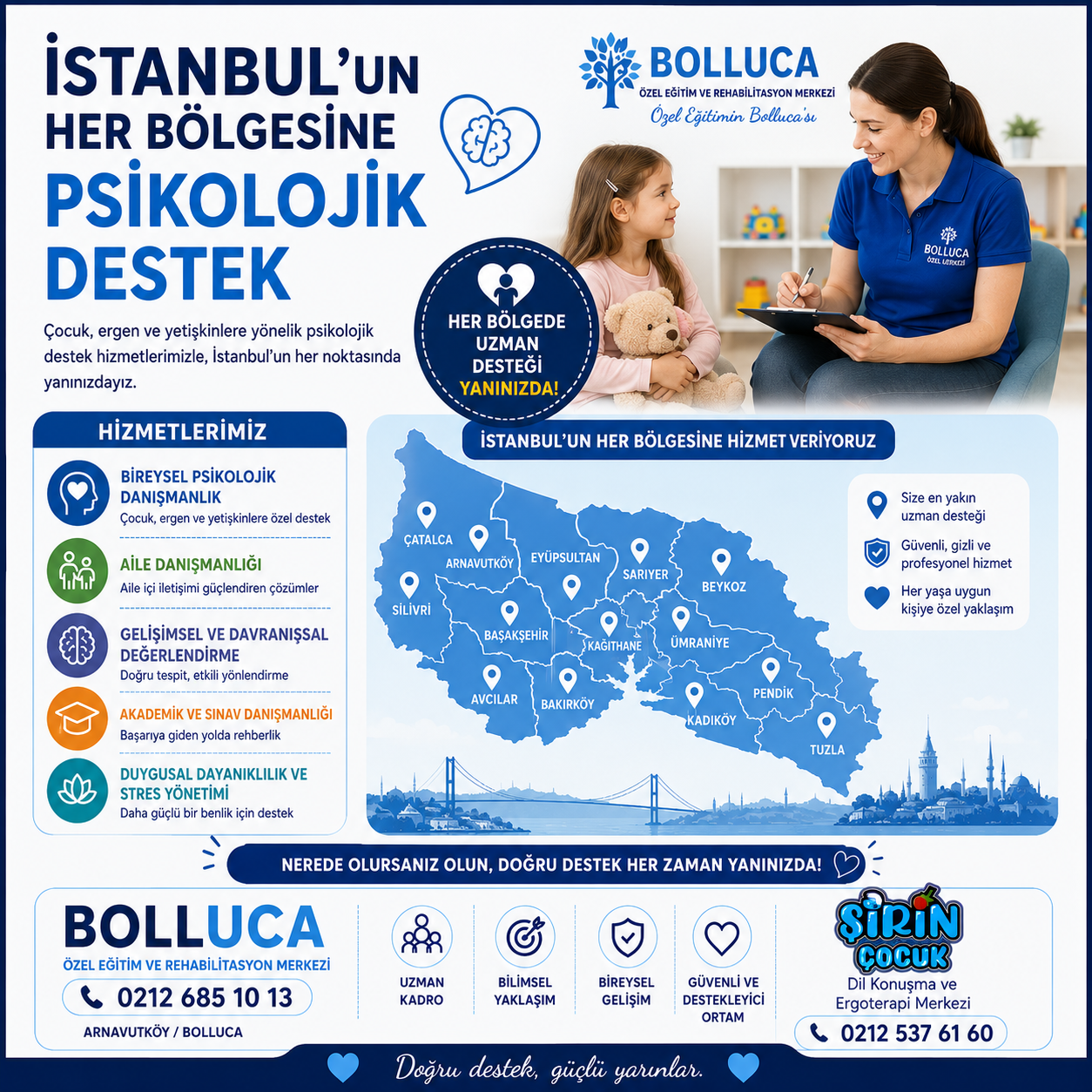 İstanbul’un Her Bölgesine Psikolojik Destek